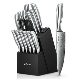 CAROTE 12Pcs Kitchen Knife Set, Stainless Steel Blade with  Ceramic Nonstick Coating, Cutlery Knives with Blade Guards, Dishwasher  Safe, Multicolored: Home & Kitchen