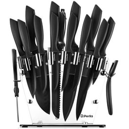 McCook® MC21GB Knife Sets,15 Pieces Luxury Golden Titanium Kitchen Knife  Block Sets with Built-in Sharpener in 2023