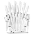 thumbnail image 1 of D.Perlla Knife Set 16 Pieces White Kitchen Knife Set with Acrylic Stand, High Carbon Stainless Steel, Non Stick Coated Knife Block Set, No Rust, Non Slip Handle, Sharp Knife, 1 of 7