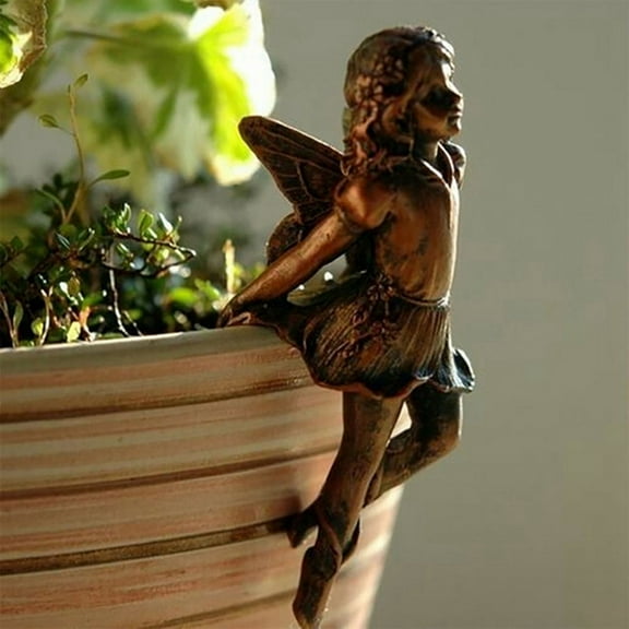 D Plant Pot Hanging Resin Decor Fairy Flower Design for Garden Huggers