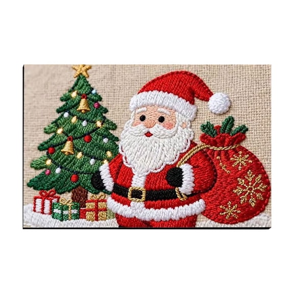 D Plush Knitted Holiday Bathroom Floor Mat Absorbent Foot Mat For Entry Door Non-Slip Backing 16X24 Inches Festive Setup