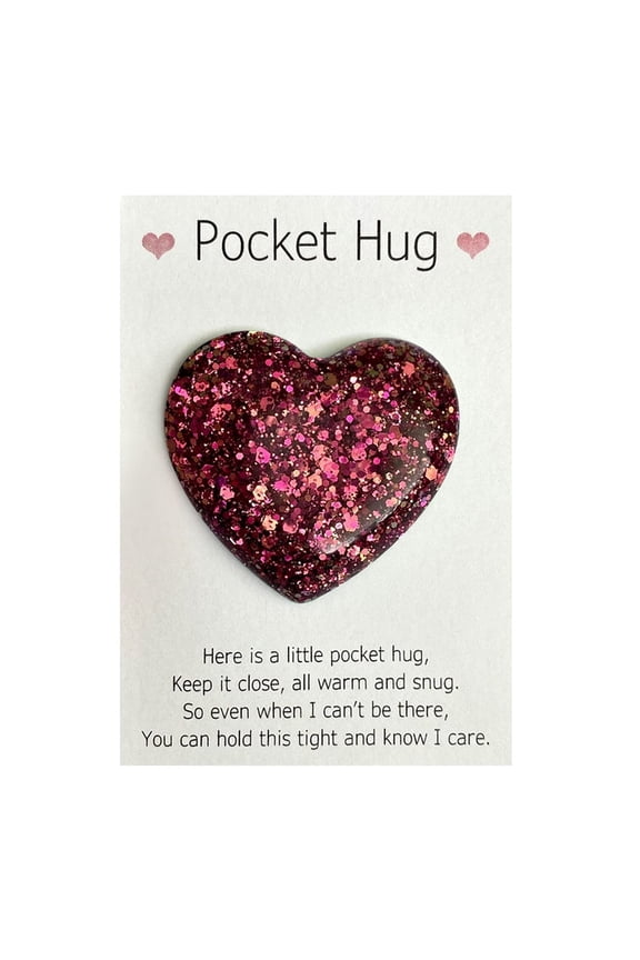D Pocket Heart Token Hug Love Keepsake Gift Style D Small Metal Charm For Her Him Friendship Couple