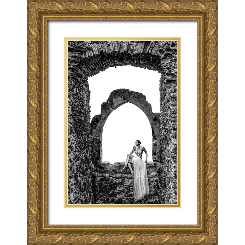 D. Pop, Ovi 13x18 Black Ornate Wood Framed with Double Matting