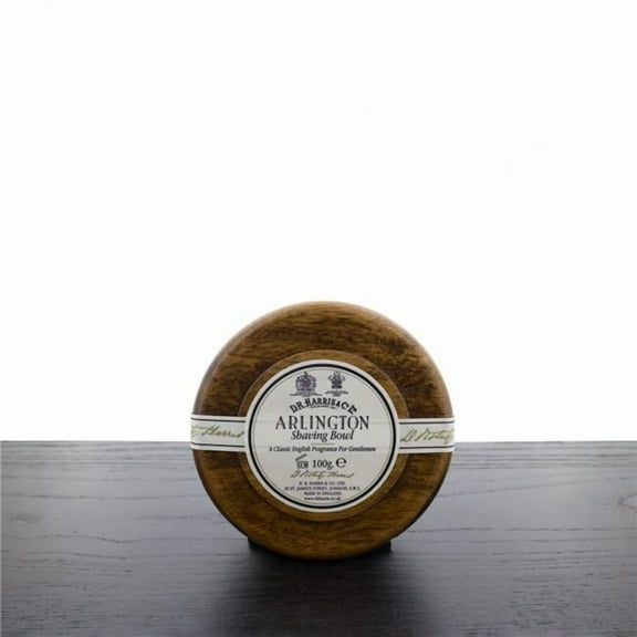 D.R. Harris Arlington Shaving Soap in Mahogany Stained Wood Bowl