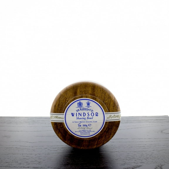 D.R. Harris Windsor Shaving Soap in Mahogany Stained Wood Bowl