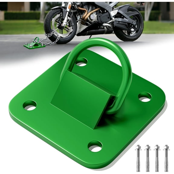 D Ring Anchor Plate l Concrete Floor Anchor with Bolts l Steel Reusable Anchor Plate for Concrete Walls, Ceilings, and Columns