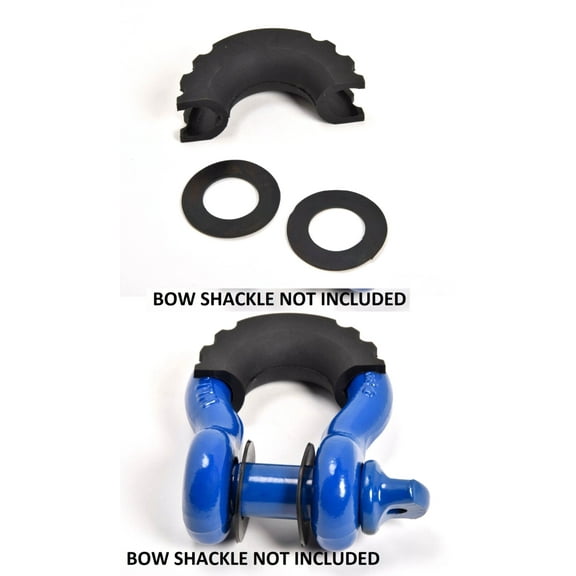 D-Ring Black Bow Shackle Isolator Jeep Towing Off Road 3/4" SILENCER Anti-Noise