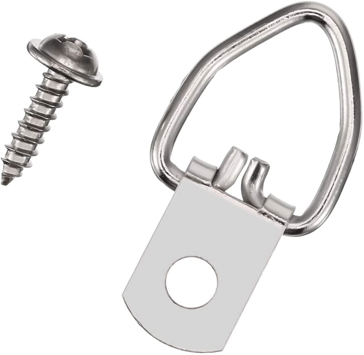 D Ring Picture Hangers （100 Pack） Heavy Duty with Screws for Hanging