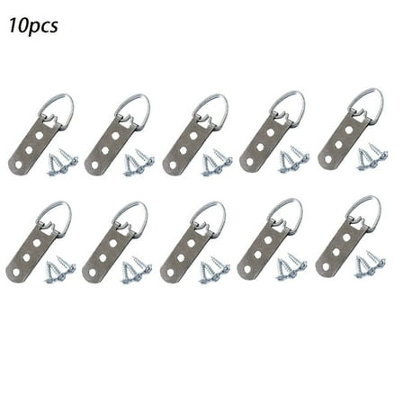 D-Ring Picture Hangers Kit with Screws 10/50 Pieces Frames Hanger Hooks 2/3Hole 3 Holes 10Pcs