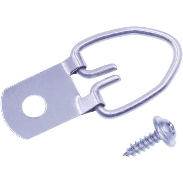 DRing Picture Hangers with Screws 100 Pcs, Single Hole Picture Hanging Hardware, Picture Hooks