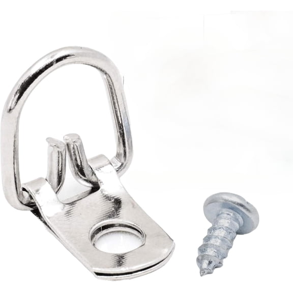D-Ring Picture Hangers with Screws – 100-Pack Bulk Set – Professional Quality Hanging Hardware – Small D Rings for Frames, Wall Art & Mirrors