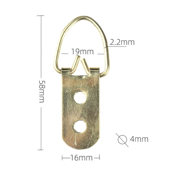 D-Ring Picture Hangers with Screws 100 Pack Silver Gold Wall Decor Hanging Hardware