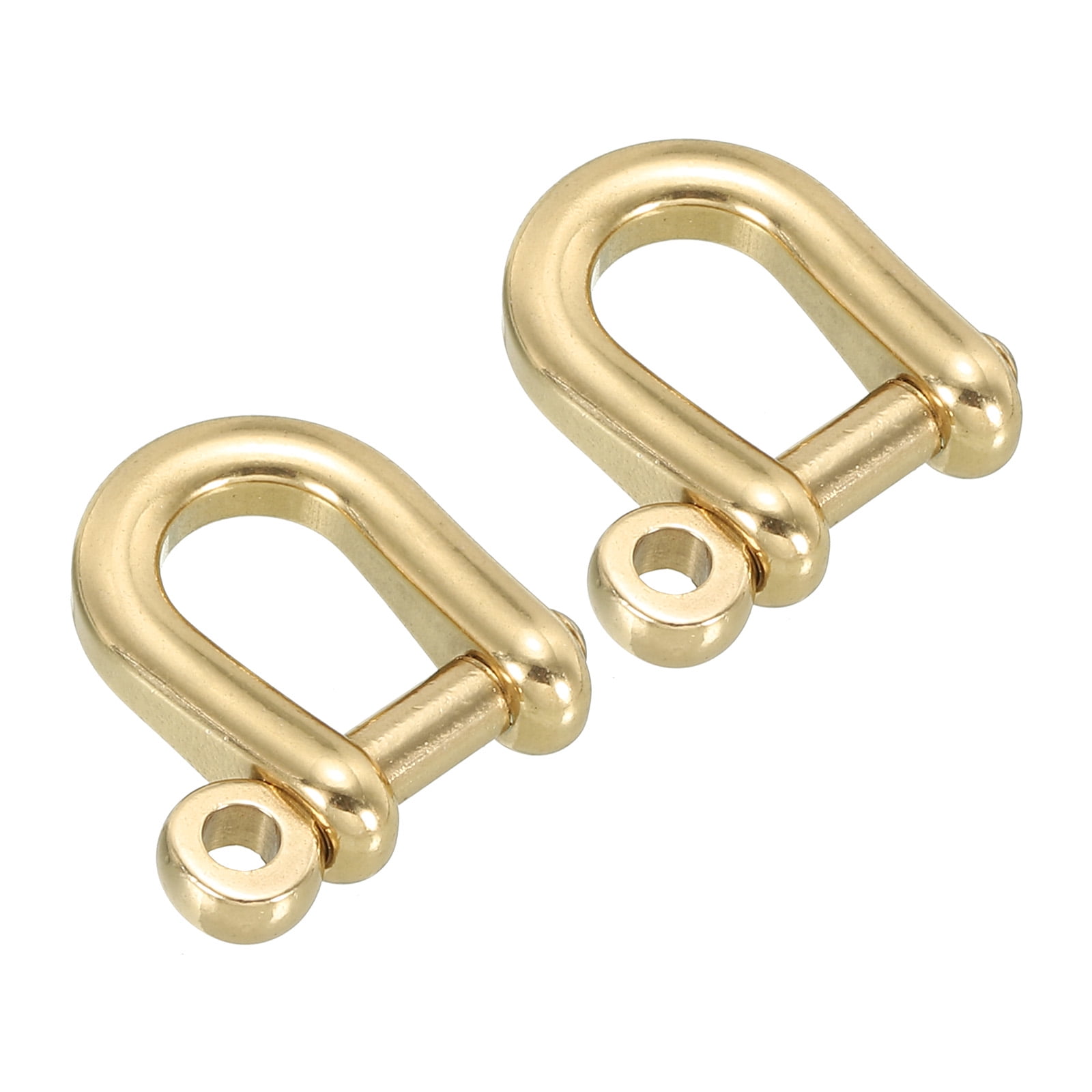 DRing Shackle, 2 Pack 6mm Inner Width Brass Pin Shackle U Type Key Fob
