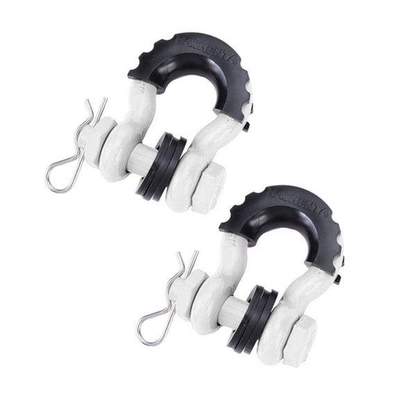 D-Ring Shackle 28660lbs Break Strength 5/8" 18mm Pin Off-road Recovery Towing Gear Anti-Rust Bow Shackle 2Pcs