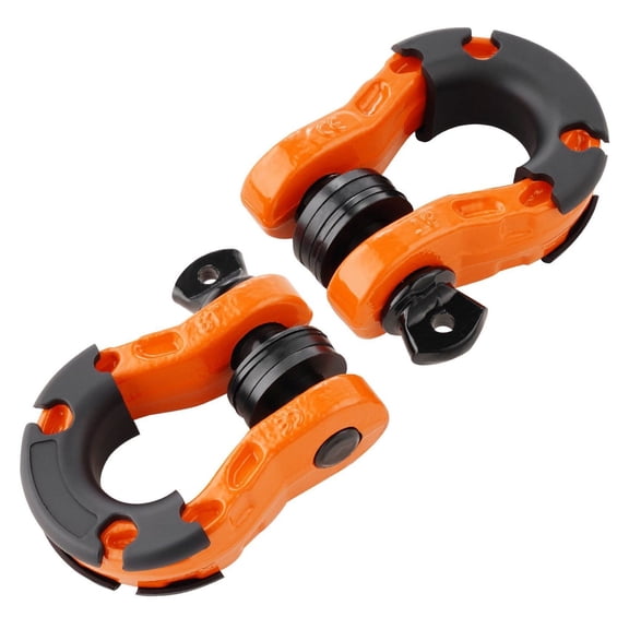 D-Ring Shackles 2 Pack - 30 Ton Capacity - 3/4" Alloy Steel Recovery Shackle with Screw Pin, Isolators & Washers - Jeep, Truck, Off-Road