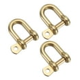 thumbnail image 1 of D-Ring Shackles, 3Pcs 1/4 Inch Inner Width Solid Brass Screw Hook Small Bow Shackles, 1 of 5