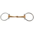 thumbnail image 1 of D-Ring Stainless Steel Copper Horse Snaffle Bit 5" Mouth 35436, 1 of 1