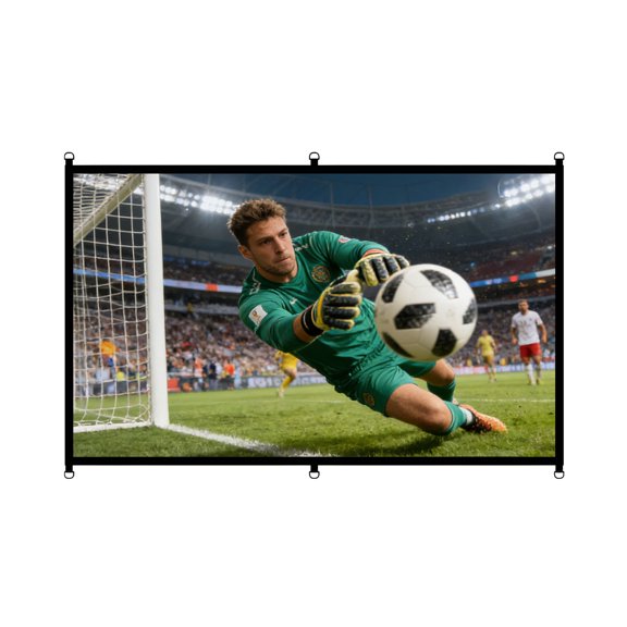 D Rings Fast Setups Foldable Projectors Screen 16:9 Aspect Ratio Polyester Materials For Movie And Sports