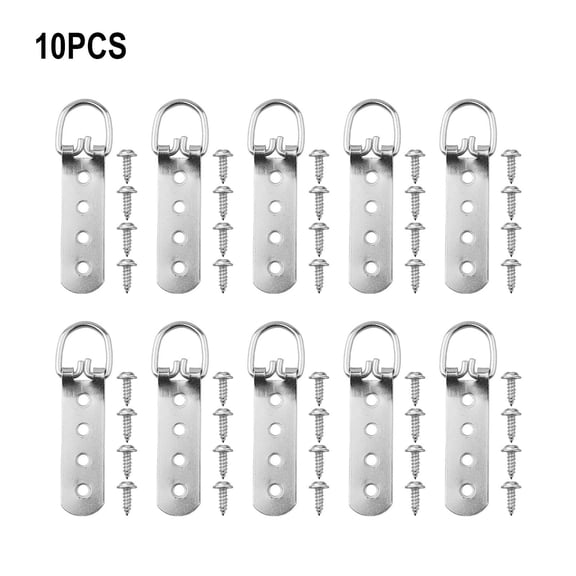 D Rings Picture Hanging Photo Frame Hangers With Screws Picture Hanging Hooks Diy Multi-hole Ring Screws Hardware Accessories
