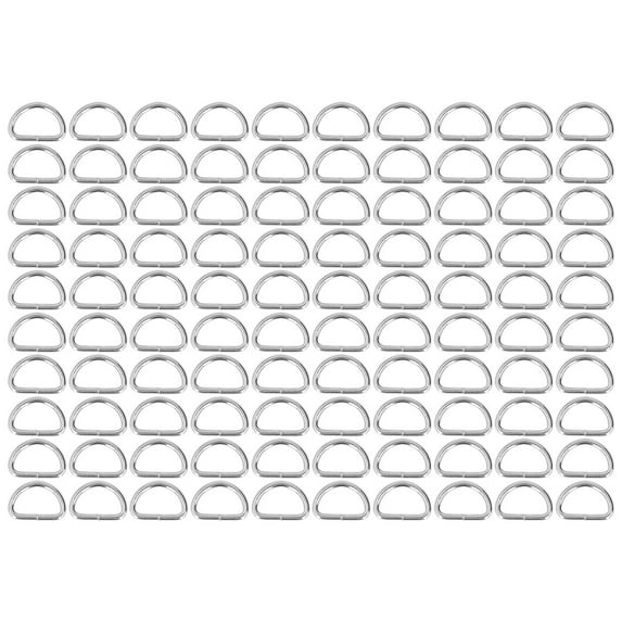 D Rings, Reliable Strong Metal Rings For Necklaces For Wallets For Dog Collars Silver 2x15x10mm