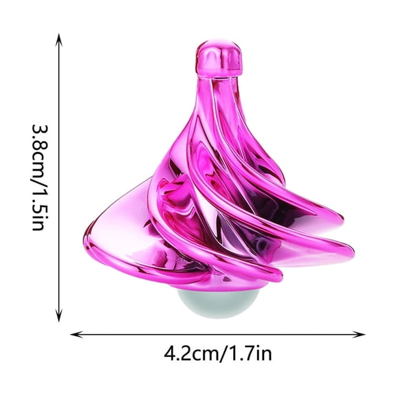 D Rose Gold Wind Powered Spinning Top Gyroscope Fidget Toy For Children Desk