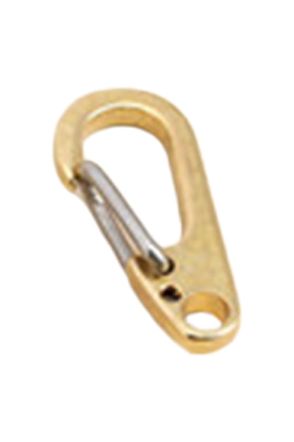 D Shape Brass Carabiners Clips Keychain Hook Spring Loop Indoor Outdoor Tools for Backpack Camping Hiking