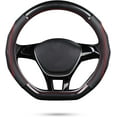 thumbnail image 1 of D-Shape Car Steering Wheel Cover Non-Slip Car Steering Wheel Protector Universal for Diameter 38cm, Red, 1 of 6