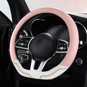 D-Shape Car Steering Wheel Cover Non-Slip Thin Handle Cover All-Season Sports Style High Low Temperature Resistant