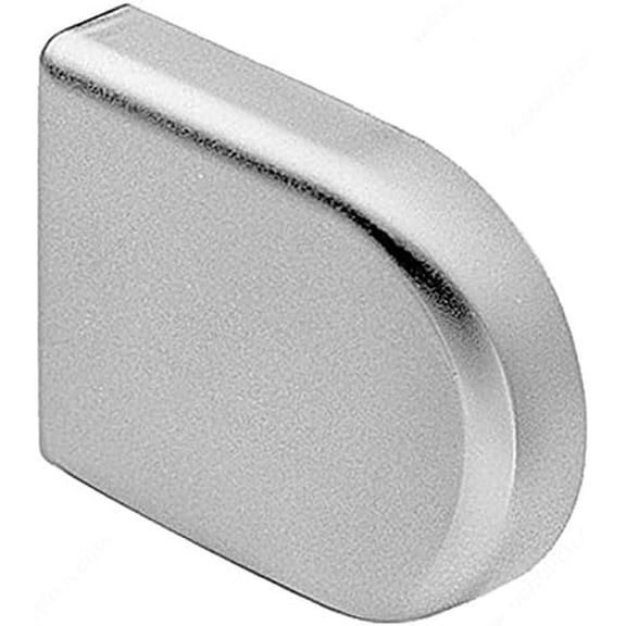 D-Shape Cover Cap for Glass Door, Finish Polished Chrome PRO-PACK 5
