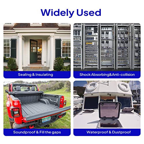 D Shape Door Rubber Seal Strip,1" RV Slide Out Seal SelfAdhesive EPDM