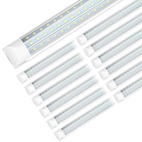 D Shape T8 4ft LED Shop Light Fixture Linkable, 60w 6000K 12-Pack