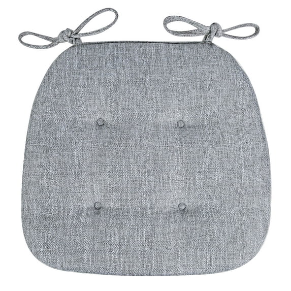 D-Shaped Chair Cushions, 1.2" Thick Dining Pads with Ties and Removable, Machine-Washable Cover 16x16 inch Memory Foam Cushions Design Non- Kitchen Seat Cushion Machine Washable
