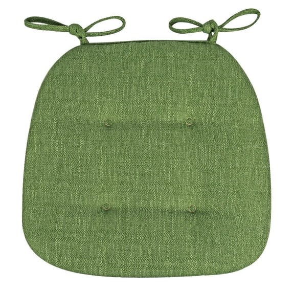D-Shaped Chair Cushions, 1.2" Thick Dining Pads with Ties and Removable, Machine-Washable Cover 16x16 inch Memory Foam Cushions Design Non- Kitchen Seat Cushion Machine Washable