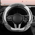 thumbnail image 1 of D-Shaped Steering Wheel Cover under $5! Yannianjz D Shape Steering Wheel Cover, Universal Non Slip Warm Handlebar Cover for Winter, Anti Freeze Driving Glove, Elastic Stretch Steering Wheel Protector, 1 of 7
