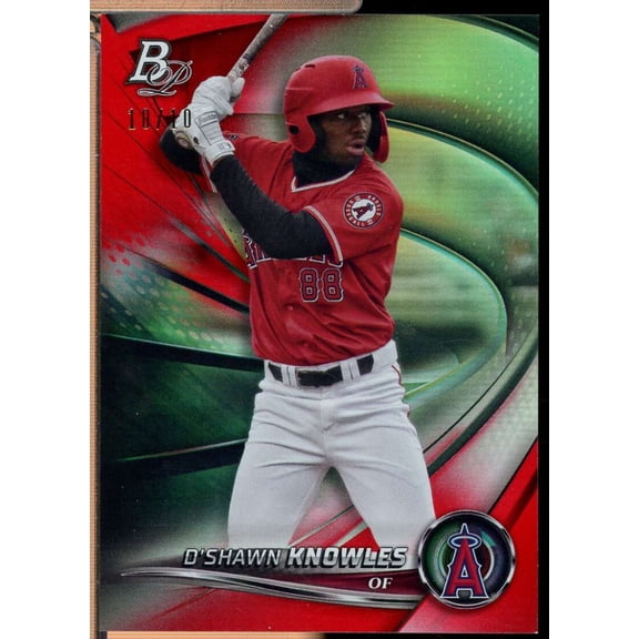 D'Shawn Knowles Card 2022 Bowman Platinum Top Prospects Red /10 #TOP96