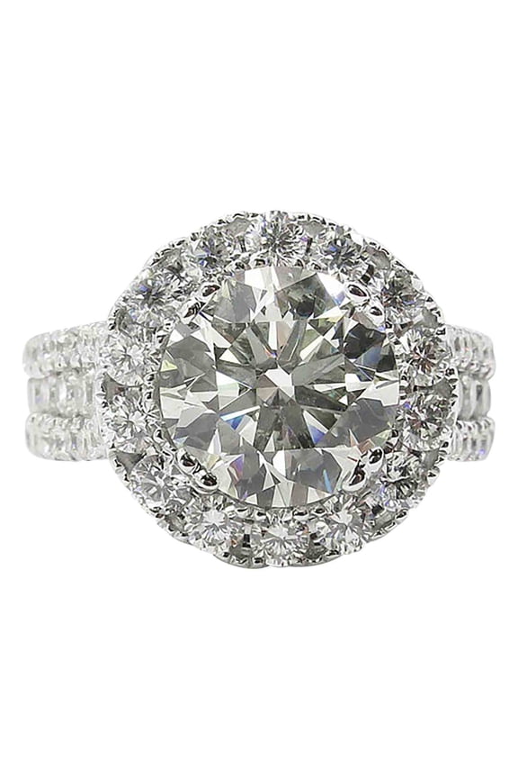 D Size Eight Diamond Accent Ring For Women Constructed From Metal With Electroplated Coating For Long Lasting Wear Comfortable And Stylish For Various Occasions