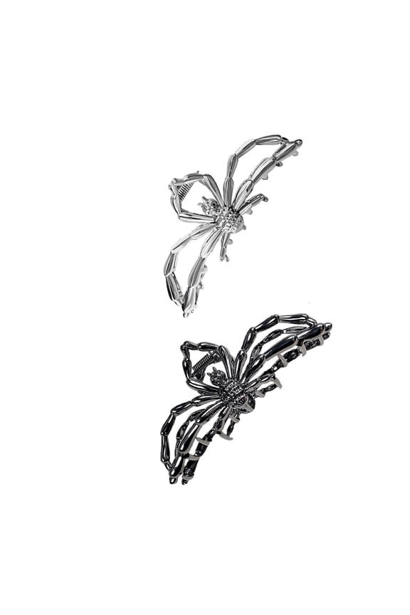 D Spiderweb Skeleton Design Hair Claw Clip For Ladies Thick Hair Large Shark Jaw Clamp Gothic Style Cute Skull Accessory