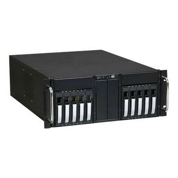 iStarUSA D Storm D-410-B10SA - Rack-mountable 4U - extended ATX - SATA/SAS - hot-swap - no power supply - black, silver - USB