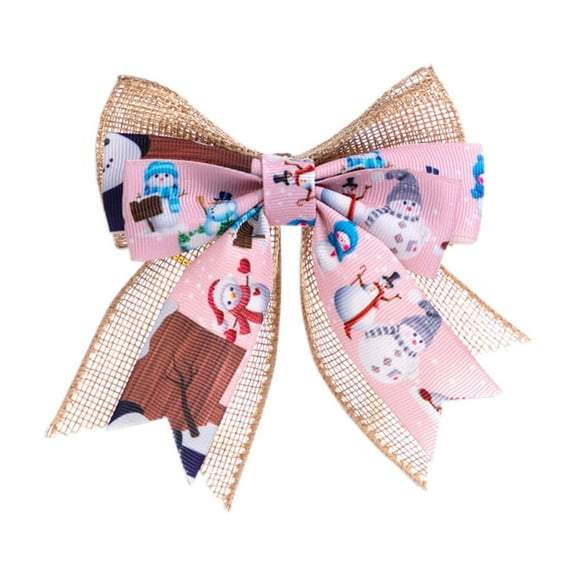D Style D Christmas Bow With Layered Design For Festive Use Cloth Material With Vibrant Colors For Decor