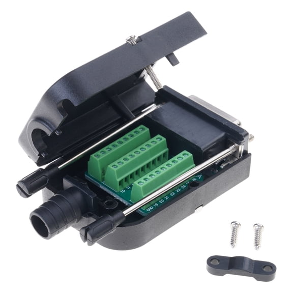 D Sub 26Pin Screw Terminal Board Copper Contacts With Locking Bolts For Customized Cable Assembly