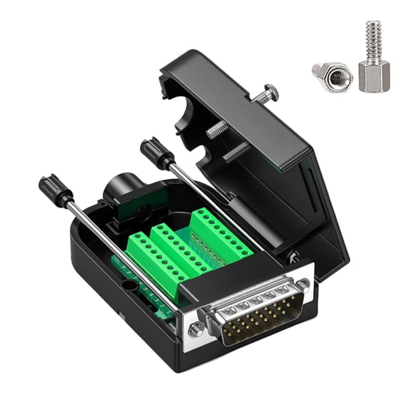 D Sub 26Pin Screw Terminal Board Reusable Copper Contacts With Locking Bolts For Customized Cable Assembly