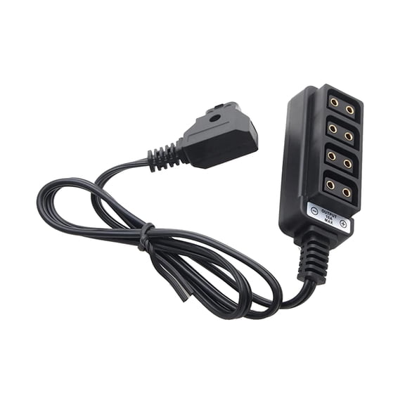 D-Tap Male Plug To One Point Four Female Distributor Battery Conversion Cable D-Tap Male To 4 Port Female Adapter
