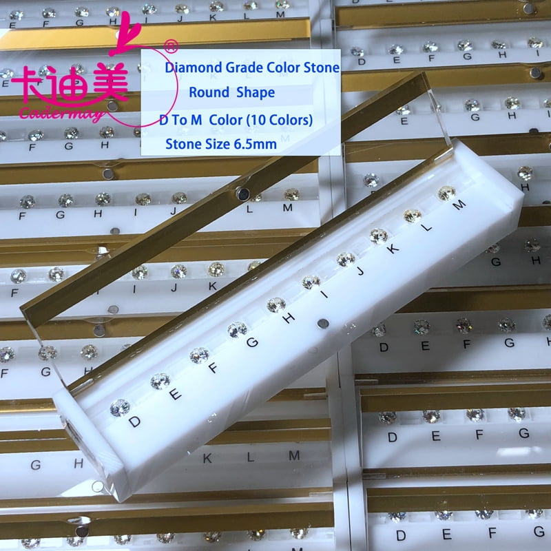D To M Color 10 Colors Round Shape Cubic Zirconia Diamond Color Grade Master Stones CZ Color Tester Sets Tools with Laser