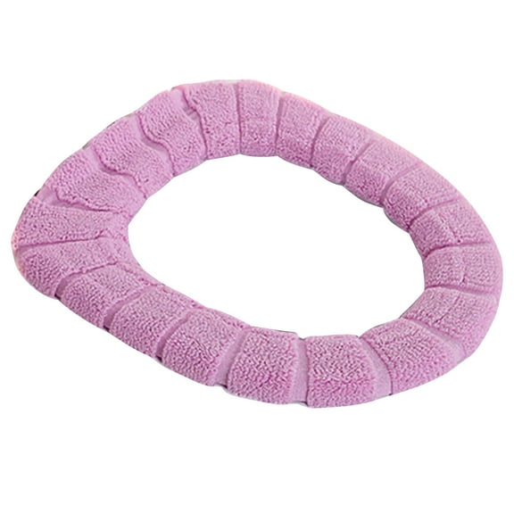 D Toilet Seat Cover Winter Warm Knitted Washable Toilet Seat Cushion For Home Use Soft Thickened Toilet Lid Cover Easy Installation Lifting Design 17.3 X 14.2 Inches 0.18 Lb