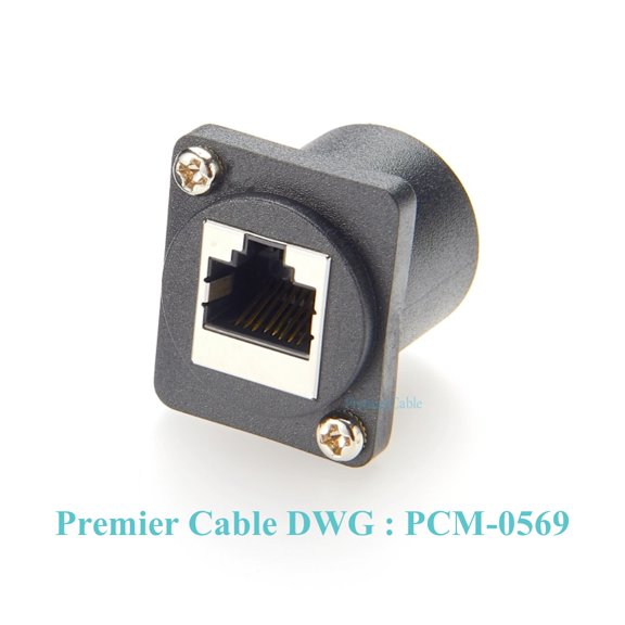 D-Type RJ45 Cat6 Ethernet Female to Female Coupler 1Gbps Flan Chassis Panel Mount Bulkhead Feedthrough LAN Network Extender