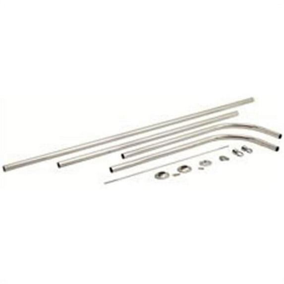 D Type Shower Rod With Ceiling Support