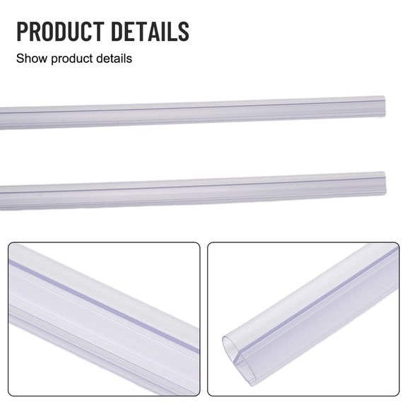 D Type Shower Seal Waterproof 1 Pc 1m Length 6/8/10/12mm Bubble Strip Easy Installation For All Glass Doors PVC