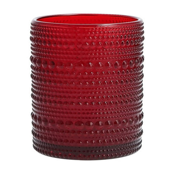 D&V By Fortessa Jupiter Double Old Fashion Glass, 10 Ounce, Set of 6, Red