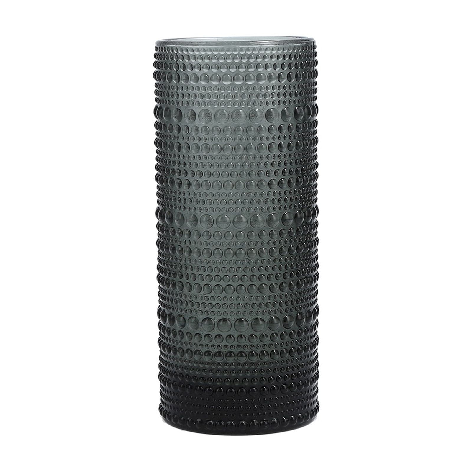 Storm Gray Beaded Glass Highball Set of 6