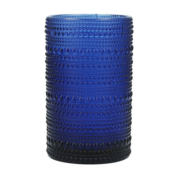 D&V By Fortessa Jupiter Iced Beverage Glass, 13 Ounce, Set of 6, Cobalt Blue